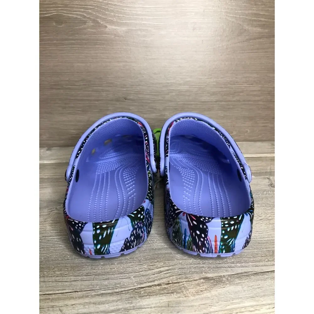 Crocs Classic Butterfly Purple Clog Men's Size 12 208257-5Q7 NWT